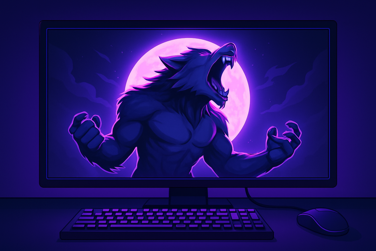 Картинка для оформления с оборотнем